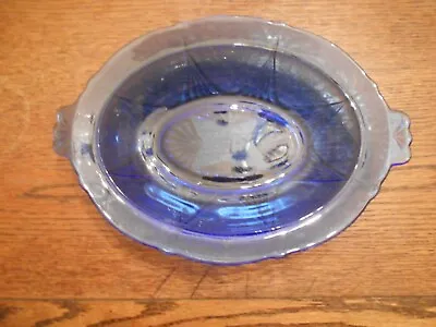 Buy 1934-1941 Hazel Atlas ROYAL LACE Cobalt Depression Glass Oval Serving Bowl 4974 • 47.49£