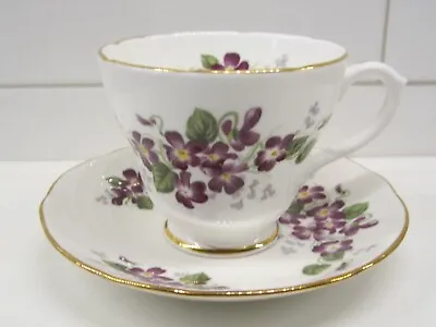 Buy Vintage  Duchess  England Bone China Purple Violets Violetta Tea Cup & Saucer • 9.44£