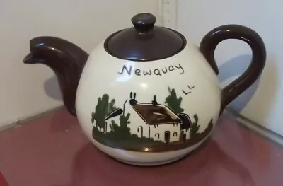 Buy NEWQUAY Babbacombe Pottery TEA POT Cottage Motto  12 Cm • 16£
