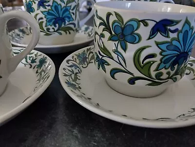 Buy Staffordshire Potteries Midwinter Spanish Garden 5 Cups And Saucers • 19.95£