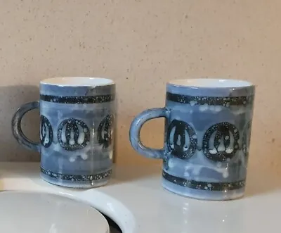Buy Vintage Retro 70s Cinque Ports Pottery The Monastery RYE BLUE Mugs Cups  • 4.99£
