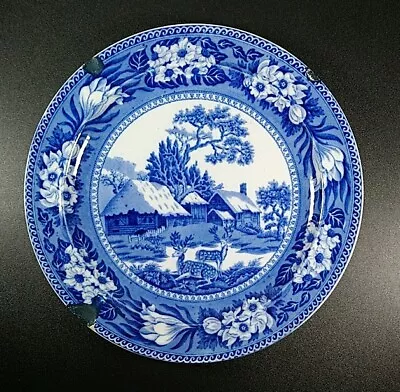Buy Antique Wedgwood Pottery Fallow Deer Plate English Blue And White 25cm Wide • 0.99£