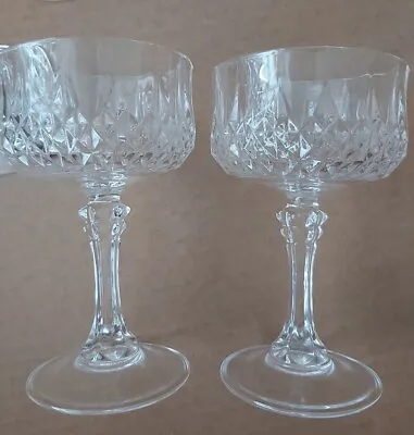 Buy 2 X Cut Glass Glasses  Cocktail/Sundae/champagne  • 5.50£