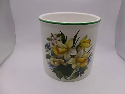 Buy Vintage Arthur Wood Pottery Daffodil Vase Kitchen Utensil White Flowers 1960s A1 • 10£