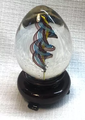 Buy BEAUTIFUL Vintage Glass Paperweight Style EGG! • 2.85£