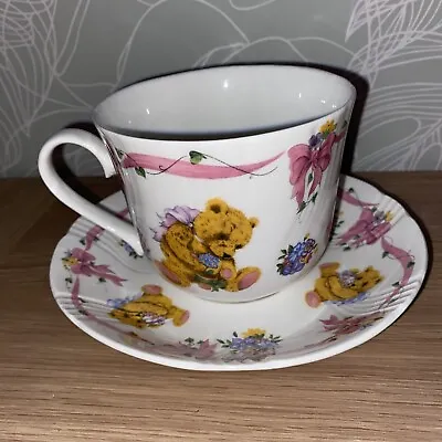 Buy Roy Kirkham Teddies Bouquet Large Cup And Saucer Because Bone China • 9£