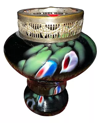 Buy Czech Spatter End Of Day Art Glass Vase 5 1/2  Posey Vase - Circa 1930-1940's • 118.59£