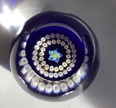 Buy Vintage Caithness Miniature Forget Me Not Paperweight (ALLAN SCOTT ) 1994 • 18.40£