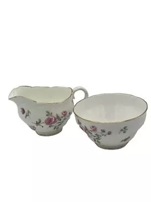 Buy Adderley Cream & Sugar Set | Bone China | Rose Pattern | Vintage • 18.97£