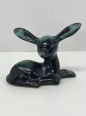 Buy Vintage Blue Mountain Pottery Fawn Deer Figurine Green Drip Glaze - MCM • 14.40£