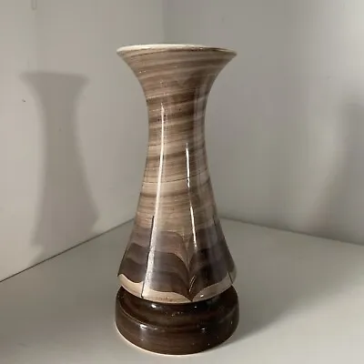 Buy Vintage Jersey Pottery Mid-Century Shaped Pretty Bold Patterned Vase • 7£