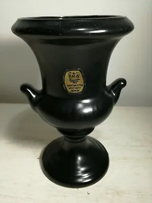 Buy Vintage Dartmouth Pottery Matt Ash Black Glazed Classical Urn Vase  • 12£