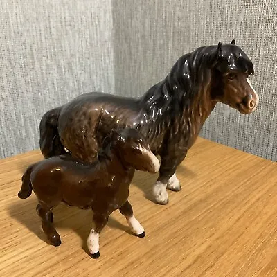 Buy Beswick Shetland Pony & Foal, Excellent Condition • 25£