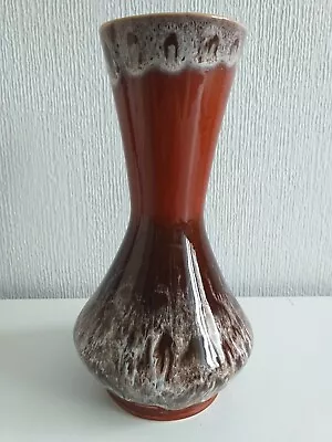 Buy Vintage Brown  Glazed Ceramic Vase - Kingston Pottery - Perfect - 21 Cms H. • 14.50£