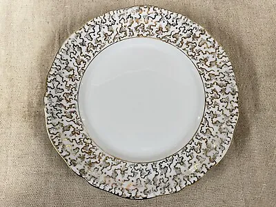 Buy Bavarian China Round White Plate With Gold Pattern • 2.49£