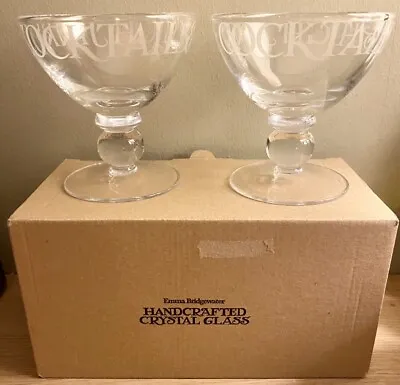Buy Pair Of Emma Bridgewater Glass Cocktail Glasses - New & Boxed -rrp £70 • 50£