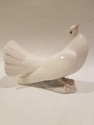 Buy Vintage LLADRO Porcelain White Peace Fantail DOVE # 1015 Figurine/ Perfect Cond • 42.63£