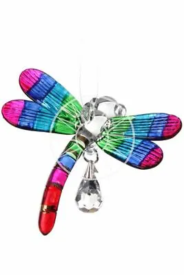 Buy Handmade Fantasy Glass Dragonfly Suncatcher Gift Rainbow • 14.95£