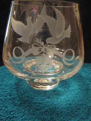 Buy Caithness Glass Bowl With Doves & Ribbons And Age 21.  Clear Gas. Boxed. • 12£