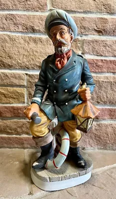 Buy 1970's Mold Ceramic Sea Captain With Lantern Statue 15  Tall Vintage • 54.67£