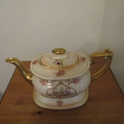 Buy A Beautiful Teapot AND Stand From Crown Ducal A Lovely Item With Gold Gilding • 19£