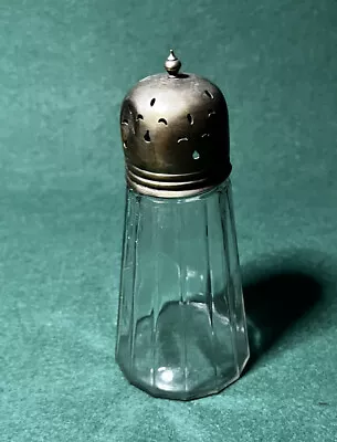 Buy Antique Victorian Silver Plate Cut Lead Crystal Glass Sugar Flour Shaker Sifter • 12.88£