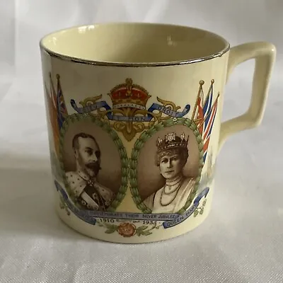 Buy Vintage BURLEIGH WARE Commemorative Cup George & Mary 1910-1935 • 5.99£