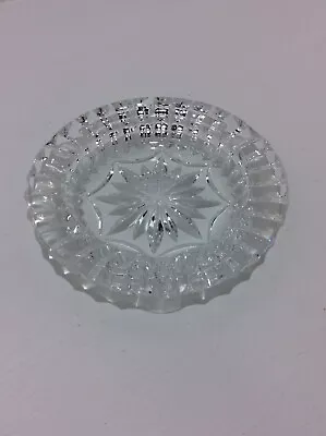 Buy Glass Ashtry, Round, Crystal Cut.  • 6£