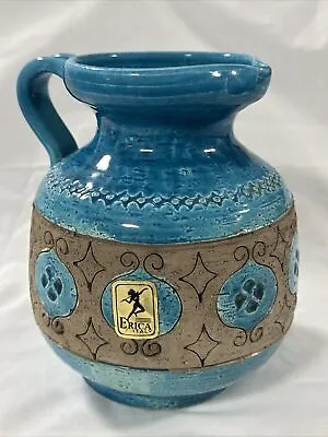 Buy Vintage Bitossi Italian Pottery Studio, Erica Italy Aldo Londi, Blue Ceramics • 149.43£