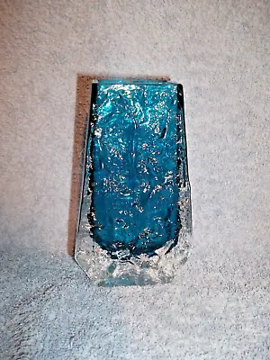 Buy Whitefriars Kingfisher Blue Glass Coffin Vase • 85£