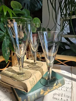 Buy Vintage 1960s Danish Holmegaard Smoked Glass Wine Glasses X 3 • 29.99£