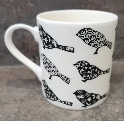 Buy Queens Silhouette Birds Fine Bone China Mug Black White • 5.95£