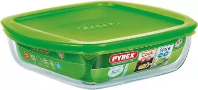 Buy Pyrex Classic Cook&Store Rectangular Round Square Oval Glass Dish With Lid Green • 11.31£