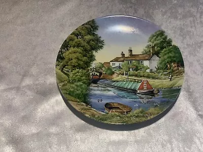Buy Royal Worcester Collectors Plate THE LOCK-KEEPERS COTTAGE Canal Boats Boxed • 4.99£