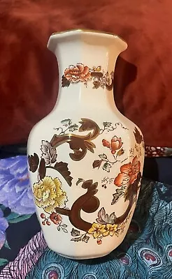 Buy Mason's - Ironstone - Brown Velvet - Octagonal Vase - Printed And Hand Painted • 5£