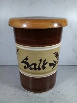 Buy Salt Jar With Lid By Toni Raymond Pottery Vintage Hand Painted  • 9.50£