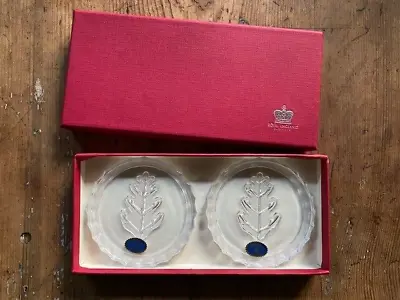 Buy NEW Royal England Sheffield Czech Bohemia Crystal Glasses 2 Coasters • 10£