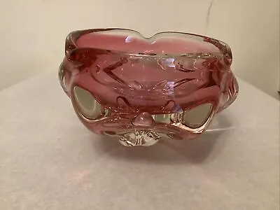Buy Mcm 60s Cranberry To Clear Josef Hospodka Czech Bohemian Art Glass Bowl 1.81kg • 22£