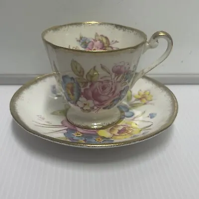 Buy Roslyn Fine Bone China Sunningdale Tea Cup & Saucer Made In England Signed • 12.13£
