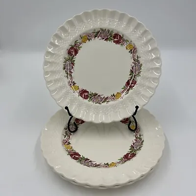 Buy Copeland Spode Rose Briar (3) 8 7/8” Luncheon Plates In Chelsea Wicker England • 24.08£