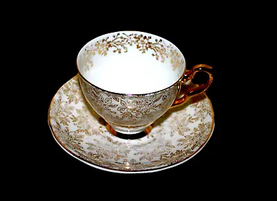 Buy Jane Ridge Burslem England 1940 Signed Ceramic Cup & Saucer Gold Art Nouveau  • 10.99£