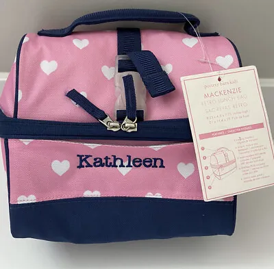 Buy Pottery Barn Kids Mackenzie Retro Lunch Bag *kathleen* Pink Navy Hearts New • 15.15£