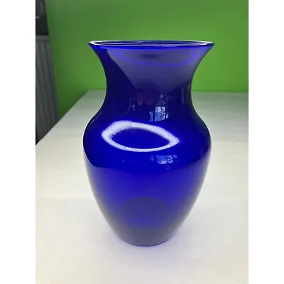 Buy Vintage Cobalt Blue Glass Vase By Libbey Glass Co Gorgeous Shape And Lovely Desi • 21.89£