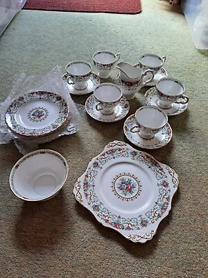 Buy Tuscan Orleans China Tea Set, 6 Cups/sauce/ Tea Plates, Jug, Sugar Bowl • 120£
