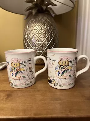 Buy Pair Of Vintage - Wade House Mouse Mugs Designed Exclusively For Boots • 25£