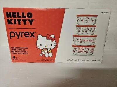 Buy Hello Kitty Pyrex 8 Piece Set/ Glass Bowls With Lids • 47.41£