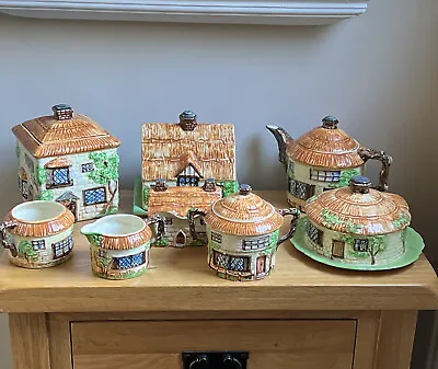 Buy Vintage 8 Piece Beswick Cottage Ware Set - Tea Pot, Cheese Dish, Milk Jug Etc • 45£