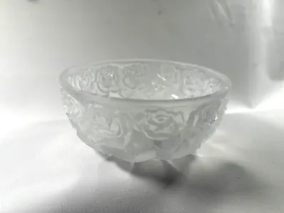 Buy Vintage Frosted Crystal Rose Pattern Bowl William Adams • 17.34£
