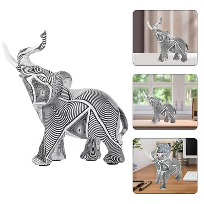 Buy Home Desktop Decorative Office Desk Ornament Elephant Resin Decoration • 19.98£