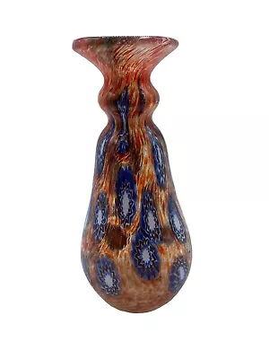 Buy MILLEFIORI Art Glass Vase Orange Amber • 33.07£